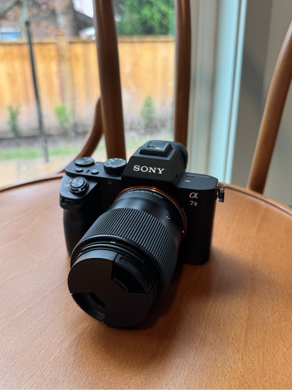 Sony Alpha 7 II Mirrorless Camera in Black with Black Lens